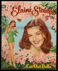 9g1199 ELAINE STEWART softcover book 1954 color cut-out paper dolls of the sexy MGM actress!