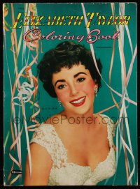 9g1202 ELIZABETH TAYLOR Whitman softcover book 1954 coloring book w/ images of the MGM leading lady!