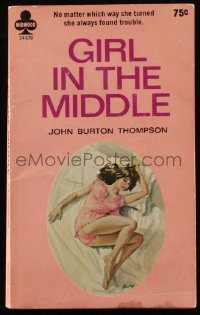 9g1068 GIRL IN THE MIDDLE paperback book 1966 sexy Paul Rader art, she always found trouble!