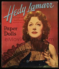 9g1204 HEDY LAMARR softcover book 1951 color cut-out paper dolls of the beautiful leading lady!