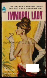9g1073 IMMORAL LADY paperback book 1963 she had a beautiful body and used it in a spectacular way!
