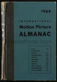 9g1167 INTERNATIONAL MOTION PICTURE ALMANAC hardcover book 1969 loaded with great information!