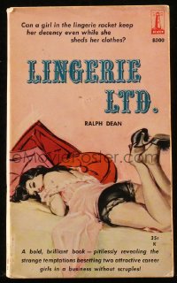 9g1078 LINGERIE LTD. paperback book 1960 can she keep her decency even while she sheds her clothes!