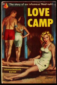 9g1079 LOVE CAMP paperback book 1953 the story of an infamous Nazi cult, Hitler's harem, Paul art!