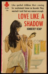 9g1080 LOVE LIKE A SHADOW paperback book 1967 Paul Rader art, craving for excitement with no bounds!