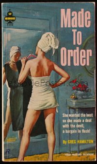 9g1082 MADE TO ORDER paperback book 1963 Paul Rader art, she made a bargain in flesh with the devil!