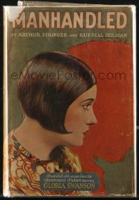 9g1122 MANHANDLED Grosset & Dunlap movie edition hardcover book 1924 Gloria Swanson does impressions!