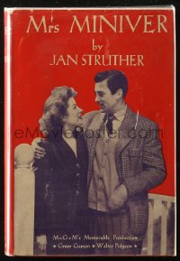 9g1124 MRS. MINIVER Grosset & Dunlap movie edition hardcover book 1940 Greer Garson, Walter Pidgeon