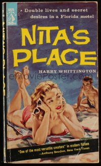 9g1084 NITA'S PLACE paperback book 1960 Rader art, double lives & secret desires in a Florida motel!
