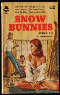 9g1091 SNOW BUNNIES paperback book 1966 Rader art, the colder the weather, the hotter the action!