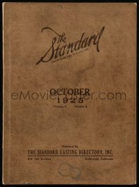 9g1174 STANDARD CASTING DIRECTORY softcover book October 1925 Oliver Hardy, Anna May Wong & more!