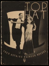 9g1223 TOP HAT softcover book 1935 Fred Astaire & Ginger Rogers, King and Queen of Rhythm!