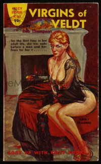 9g1101 VIRGINS OF VELDT paperback book 1962 first time in her adult life, she was nude before a man!