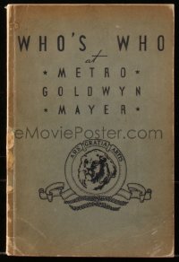 9g1224 WHO'S WHO AT METRO-GOLDWYN-MAYER softcover book 1939 Marx Bros, Hedy Lamarr & more!