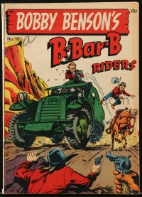 9g0612 BOBBY BENSON'S B-BAR-B RIDERS #10 comic book July 1951 great cowboy art by Bob Powell!