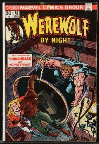 9g0643 WEREWOLF BY NIGHT #16 comic book April 1974 Marvel Comics, Friedrich & Ploog art, Hunchback!
