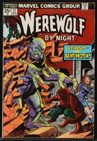 9g0644 WEREWOLF BY NIGHT #17 comic book May 1974 Marvel Comics, Don Perlin art, behold Behemoth!