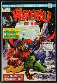 9g0645 WEREWOLF BY NIGHT #19 comic book July 1974 Marvel Comics, Don Perlin art, battles vampires!