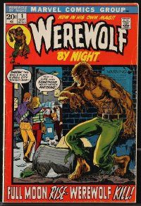 9g0629 WEREWOLF BY NIGHT #1 comic book September 1972 Marvel Comics, Mike Ploog art, first issue!
