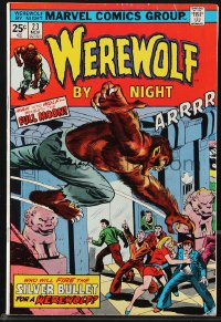 9g0649 WEREWOLF BY NIGHT #23 comic book November 1974 Marvel Comics, Don Perlin art, silver bullet!