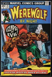 9g0651 WEREWOLF BY NIGHT #25 comic book January 1975 Marvel Comics, Don Perlin art, mystery villain!