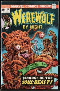 9g0653 WEREWOLF BY NIGHT #27 comic book March 1975 Marvel Comics, Don Perlin art, Soul-Beast!