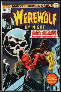 9g0656 WEREWOLF BY NIGHT #30 comic book June 1975 Marvel, Don Perlin art, Red Slash Across Midnight!