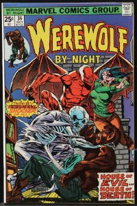 9g0658 WEREWOLF BY NIGHT #34 comic book October 1975 Marvel Comics, Don Perlin art, House of Death!