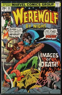 9g0660 WEREWOLF BY NIGHT #36 comic book January 1976 Marvel Comics, Don Perlin art, Images of Death!