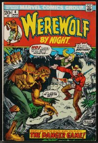 9g0631 WEREWOLF BY NIGHT #4 comic book March 1973 Marvel Comics, Mike Ploog art, fourth issue!