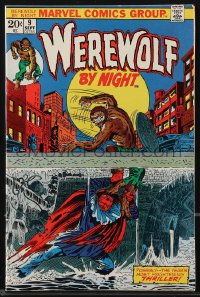 9g0636 WEREWOLF BY NIGHT #9 comic book September 1973 Marvel Comics, Mike Ploog art, frightening!