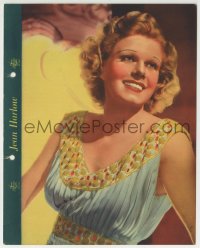 9g0208 JEAN HARLOW Dixie ice cream premium 1937 just before she passed away, smiling in great dress!