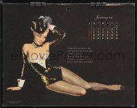 9g0360 ERNEST CHIRIACKA Esquire calendar 1954 super sexy pin-up art of half-naked women!