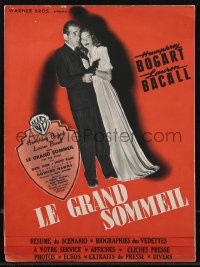 9g0777 BIG SLEEP French pressbook 1947 Humphrey Bogart & Lauren Bacall, Hawks, posters shown, rare!