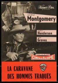 9g0780 CANYON RIVER French pressbook 1957 cowboy George Montgomery, posters shown, very rare!