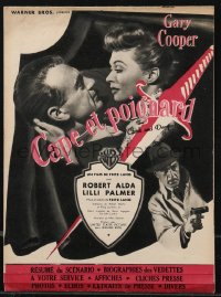 9g0784 CLOAK & DAGGER French pressbook 1947 Gary Cooper, Fritz Lang, posters shown, ultra rare!