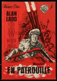 9g0786 DEEP SIX French pressbook 1959 cool art of Alan Ladd in WWII, posters shown, very rare!
