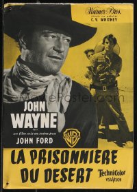 9g0807 SEARCHERS French pressbook 1956 John Wayne, John Ford classic, posters shown!