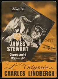 9g0809 SPIRIT OF ST. LOUIS French pressbook 1957 James Stewart as Charles Lindbergh, posters shown!