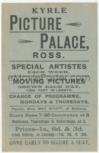 9g0328 KYRLE PICTURE PALACE local theater English herald 1930s special artistes each week!