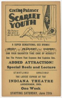 9g0332 SCARLET YOUTH herald 1928 the most vivid sex picture ever filmed that dares to tell the truth!