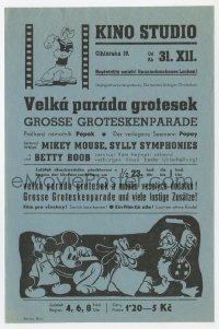9g0335 VELKA PARADA GROTESEK Czech herald 1960s Mickey Mouse, Donald, Popeye, Betty Boob billed!