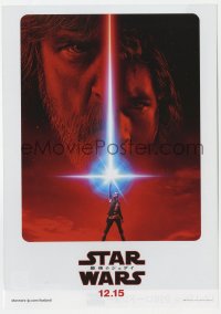 9g0230 LAST JEDI teaser Japanese 7x10 2017 Star Wars, incredible image of Hamill, Driver & Ridley!