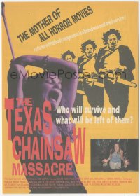 9g0232 TEXAS CHAINSAW MASSACRE Japanese 7x10 R1992 Tobe Hooper cult classic slasher horror!