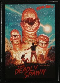 9g0577 DEADLY SPAWN Japanese program 1985 Hildebrandt art of outer space monsters with many teeth!