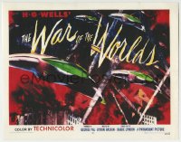 9g0189 WAR OF THE WORLDS 11x14 REPRO photo 2000s H.G. Wells, cool art of warships over city!