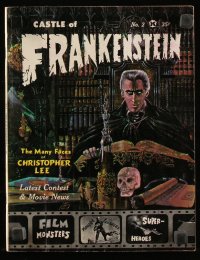 9g0734 CASTLE OF FRANKENSTEIN #2 magazine 1962 great Robert Adragna cover art of Christopher Lee!