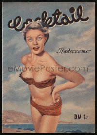 9g0738 COCKTAIL German magazine 1940s sexy cover portrait of woman in skimpy bikini!