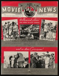 9g0291 DEVRY MOVIE NEWS exhibitor magazine October/November 1938 Wrong Way Corrigan infamous flight!