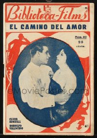 9g0744 EYES OF YOUTH Spanish magazine R1920s Rudolph Valentino as Rodolfo & Clara Kimball Young!
